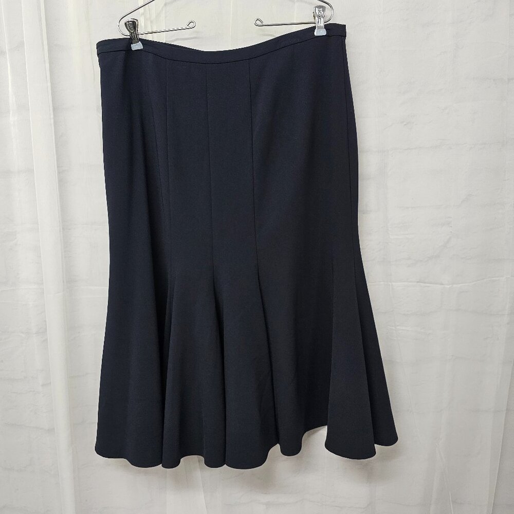 Jones New Skirt Black Ruffle Minimalist Office Goth A-Line 16